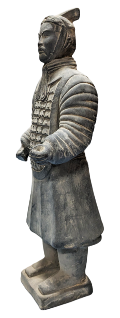 Statua Guerrieri Neri con Armatura in Terracotta 26cm