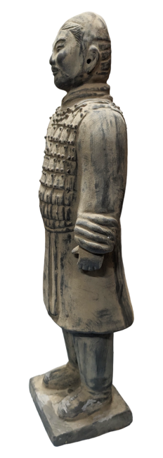 Statua del Cavaliere in Terracotta Nera 50 cm