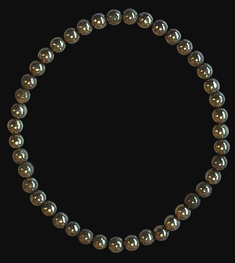 Bracciale Pyrite A perles 4mm