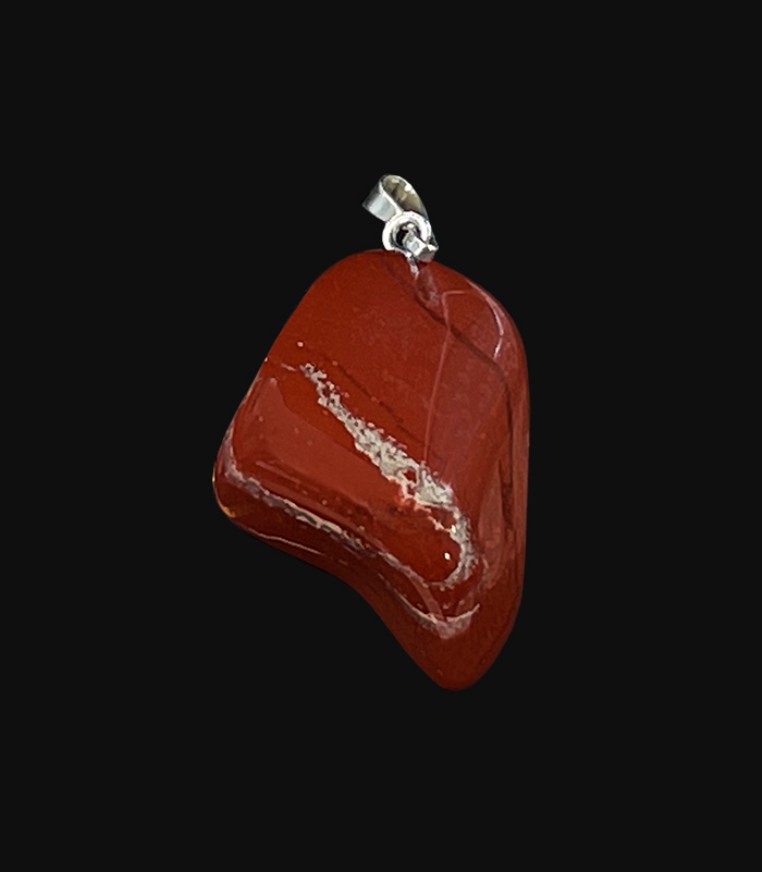 Ciondolo pietre barilate Diaspro rosso AB