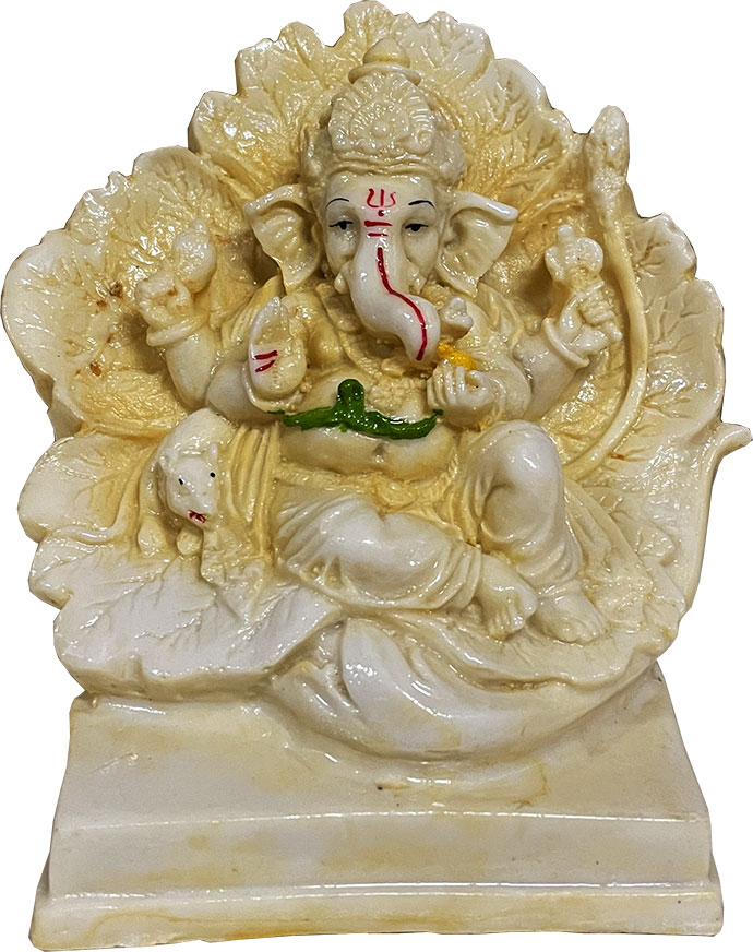 Ganesha resina Giallo 13cm