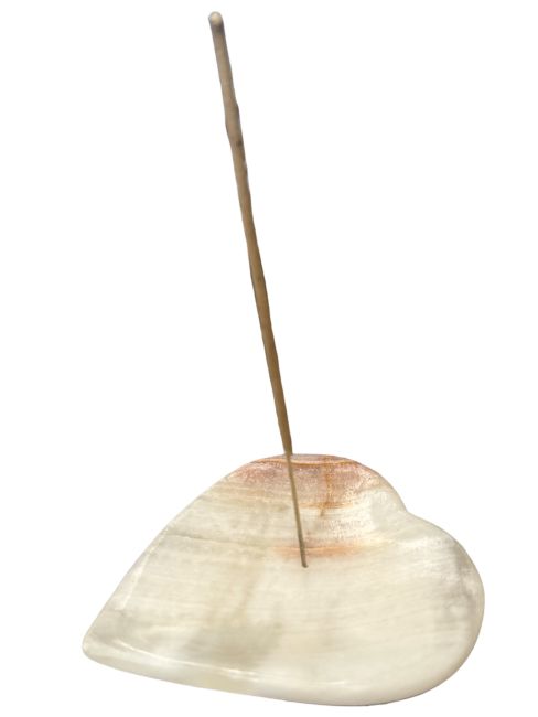 Portaincenso Cuore pietra onice 7x2,5cm