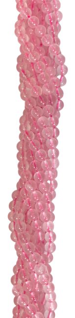 Perle di quarzo rosa A da 6 mm su filo da 40 cm