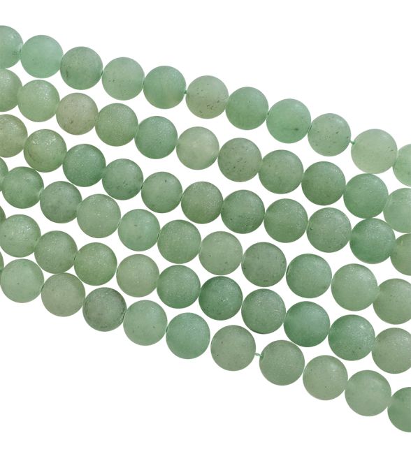Avventurina verde A perline opache da 6 mm su un filo da 40 cm