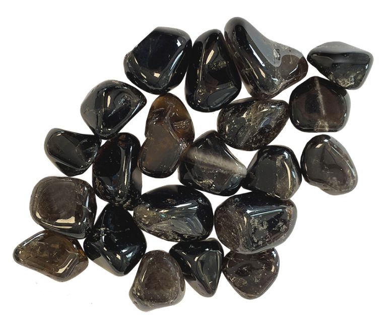 Pietre burattate di cristallo di rocca affumicato AA dal Brasile 250 g