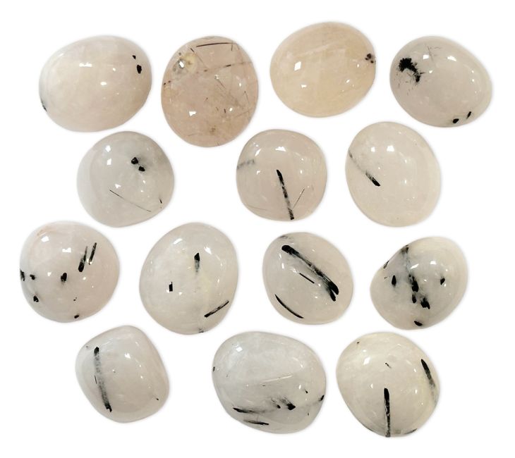 Pietre burattate di cristallo di rocca brasiliano e tormalina A 250 g