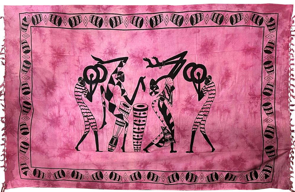 Ballerine di arazzi africani e tintura per cravatta jumbé rosa