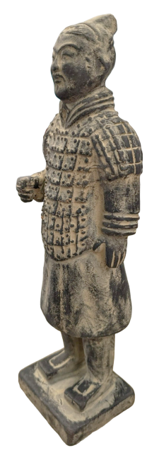 Statua Guerrieri Neri con Armatura in Terracotta 22cm