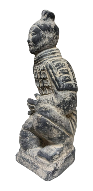 Statua Arciere Inginocchiato Nero in Terracotta 15 cm
