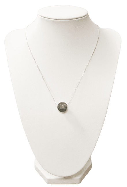 Collana in argento 925 con pietra labradorite A+ sfera 12 mm