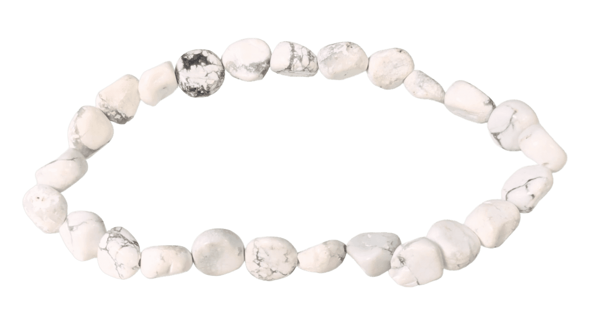 Bracciale di  Howlite A pietre rotolate