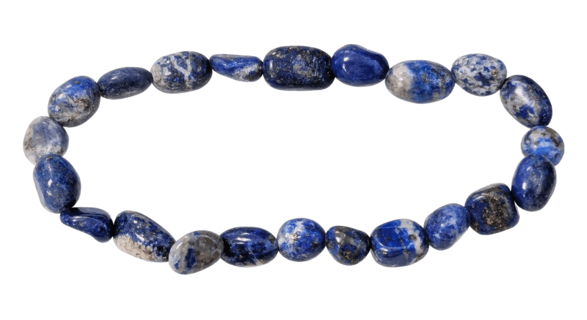 Bracciale di Lapis Lazuli A pietre rotolate