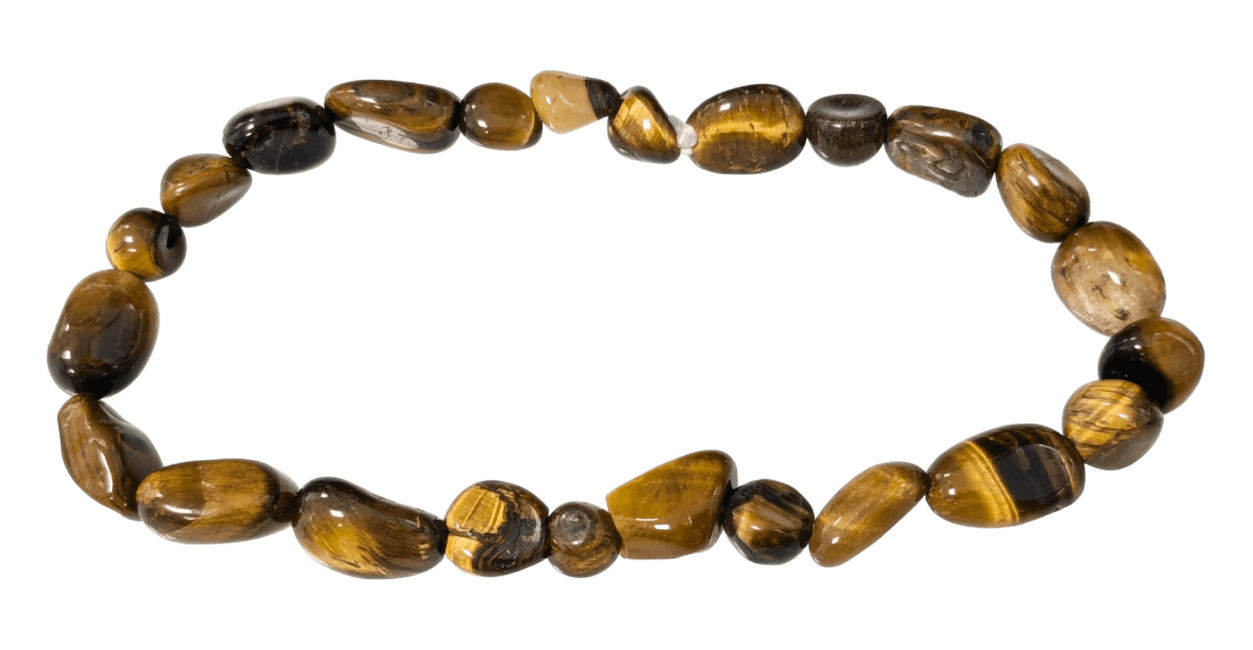 Bracciale a occhio di tigre A con pietre laminate