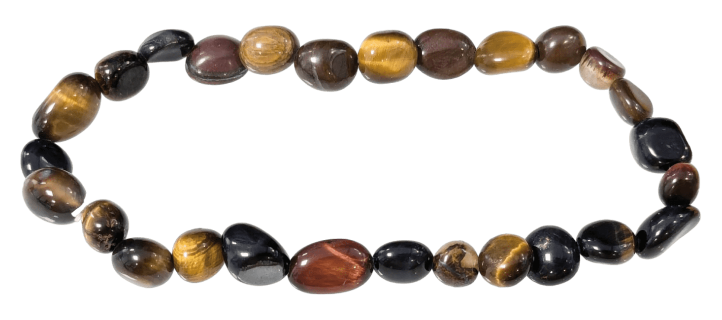 Bracciale a occhio di tigre A con pietre multi-laminate