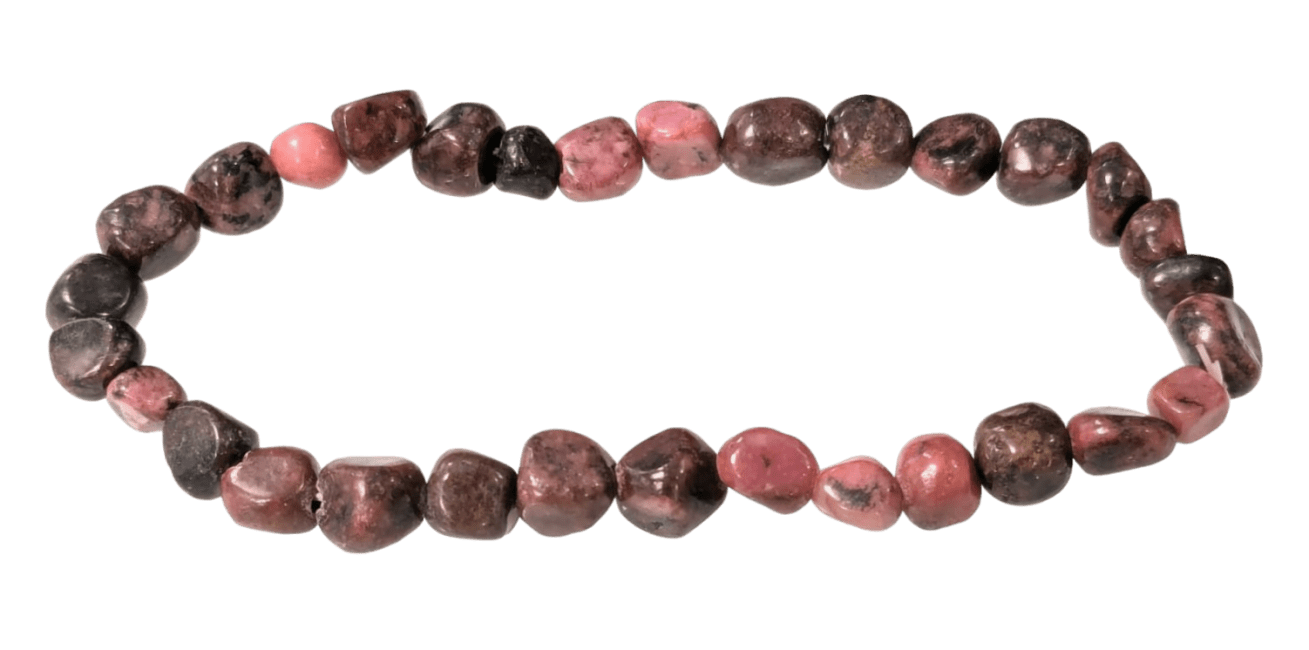 Bracciale di  Rodonite A pietre rotolate