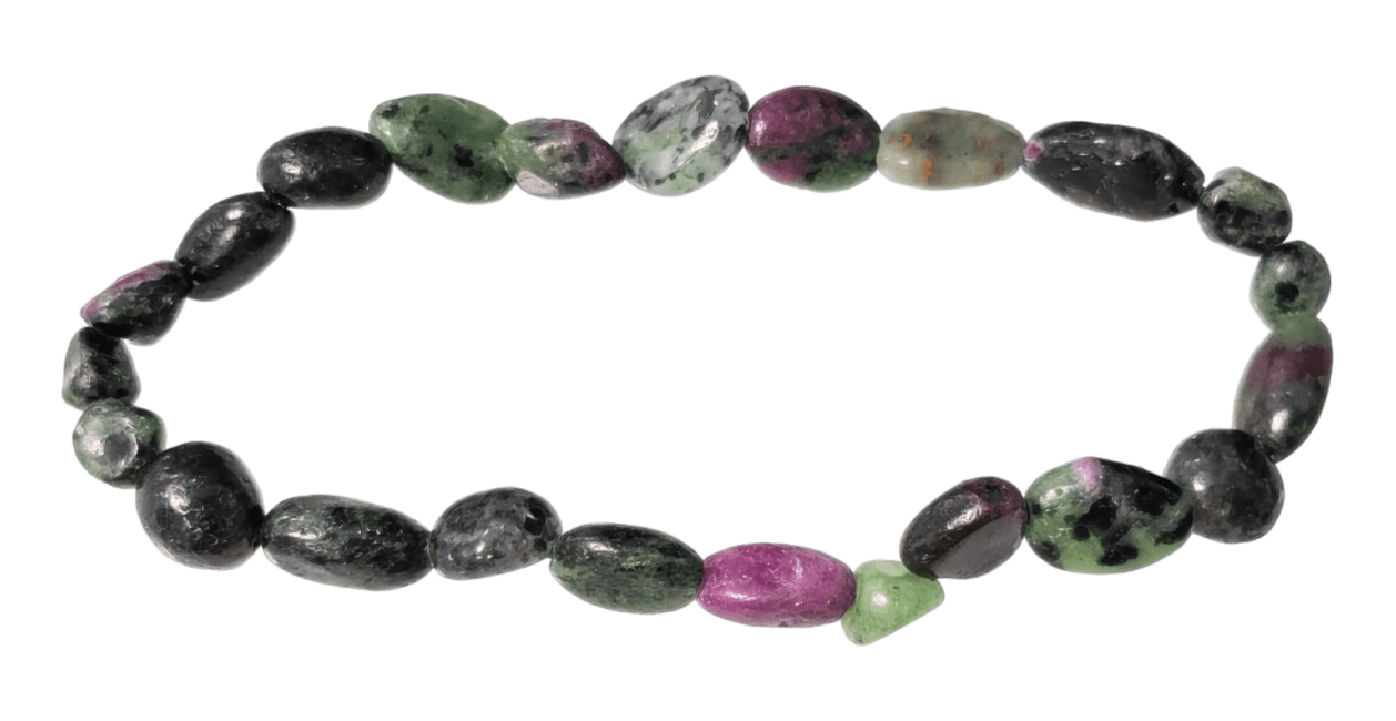 Bracciale di Rubis Zoisite A pietre rotolate