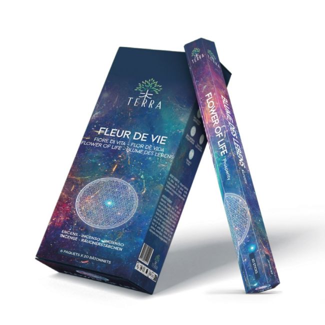 Incenso Hexa Terra Flower of Life senza carbone