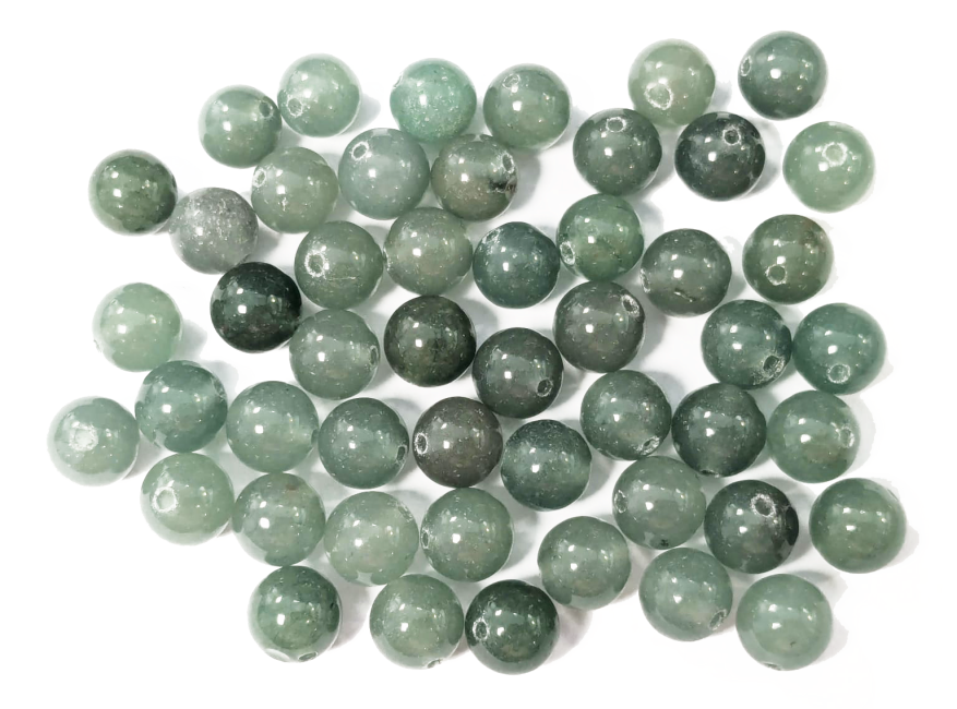 Confezione da 50 perle di avventurina verde da 8 mm