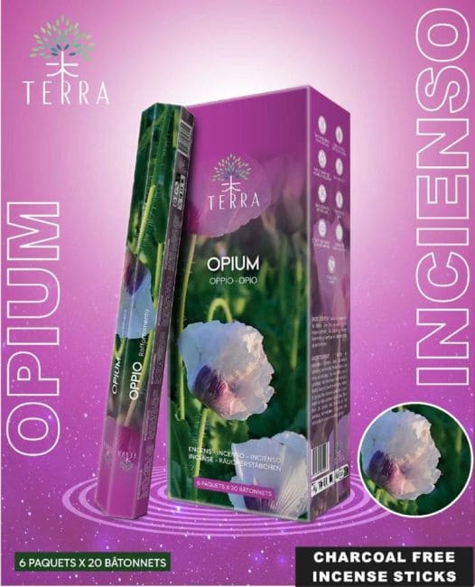 Incenso Terra Opium Hexa senza carbone 30gr