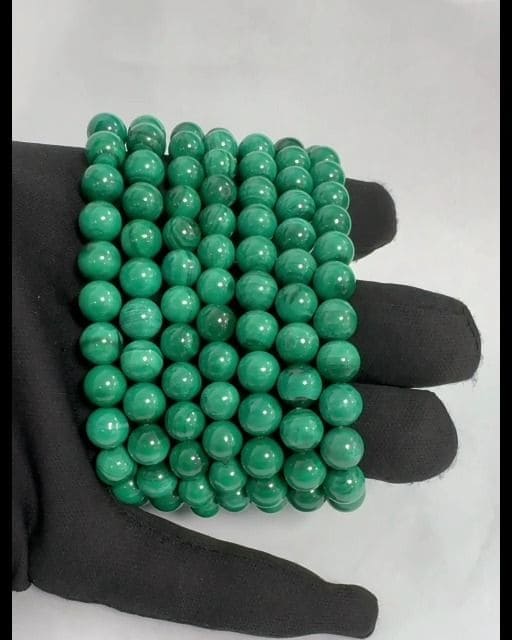 Bracciale Malachite Colore Chiaro AA perline 7.5-8.5 mm