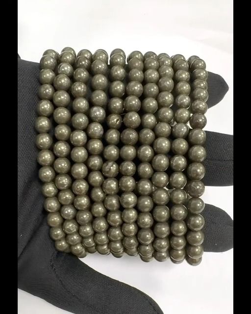 Bracciale Pyrite A perles 6mm