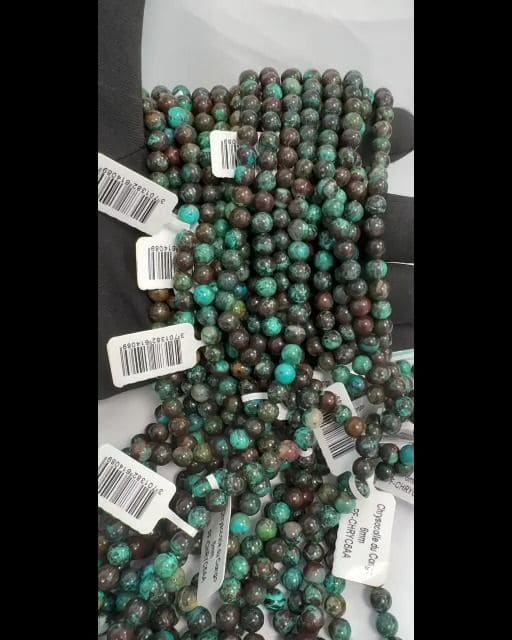 Perline di Chrysocollo dal Congo AA da 6mm su filo da 40cm